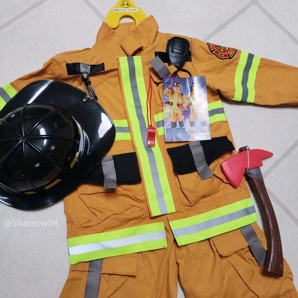 Toddler Firefighter Size 5-6 Costume Little Kid NWT! - Picture 2 of 9